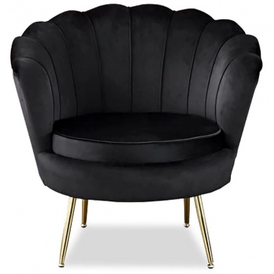 SILLON SHELL NEGRO DORADO